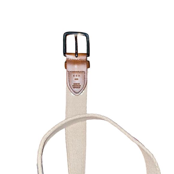 Nautica KCH Woven Ribbon Overlay USA Flag Print Synthetic Leather size 32/80 - Picture 7 of 8